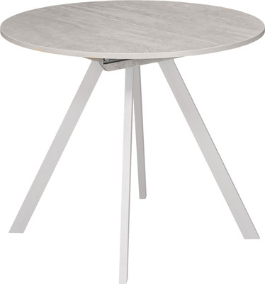 Обеденный стол Древпром М156 Пралеска ДП1-02-11 (шелковый камень/белый матовый)