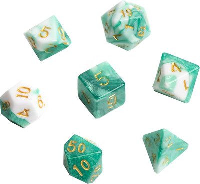 Набор кубиков для настольной игры Время игры Дайсы для ДнД / 9889094 (7шт, мрамор)