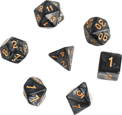 Набор кубиков для настольной игры Время игры Дайсы для ДнД. Перламутр / 6935244 (7шт)