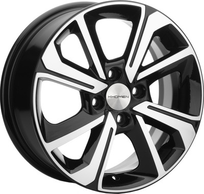 Литой диск Khomen KHW1501 Vesta/Almera 15x6" 4x100мм DIA 60.1мм ET 50мм Black FP