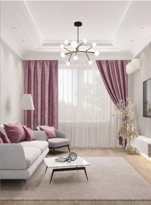 Комплект штор Mio Tesoro Мрамор 200x250 (2шт, пыльная роза)