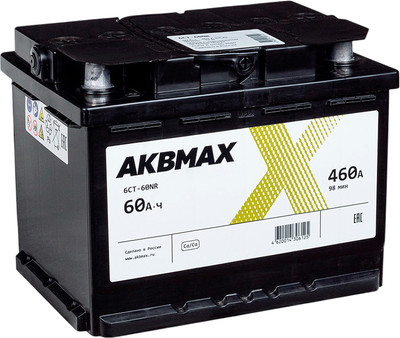 Автомобильный аккумулятор AKBMAX 60R 460A