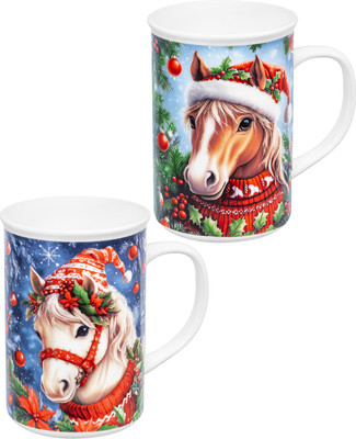 Набор кружек Elan Gallery Новогодняя лошадь 880263