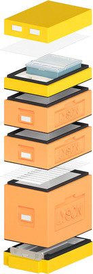 Улей Lyson Дадан На 6 Рамок / WDD58ORY (оранжевый/желтый)