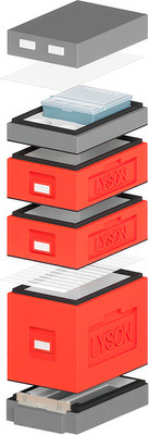 Улей Lyson Дадан На 6 Рамок / WDD58RDG (красный/серый)