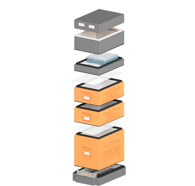Улей Lyson Дадан На 6 Рамок / WDD27 (оранжевый/серый)