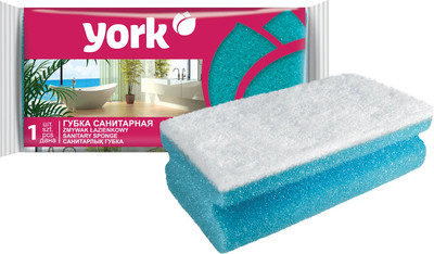 Губка хозяйственная York Для сантехники / 030080