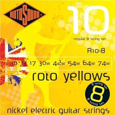 Струны для электрогитары Rotosound R10-8 8 String Nickel Set