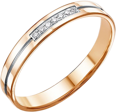 Кольцо обручальное из комбинированного золота 7 КАРАТ П72111-056К143 (р.15.5)