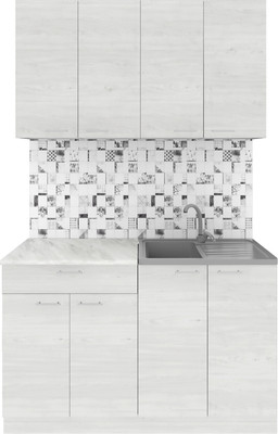 Кухонный гарнитур Агута Альфа 1.2 без столешницы (скандинавское дерево/скандинавское дерево)