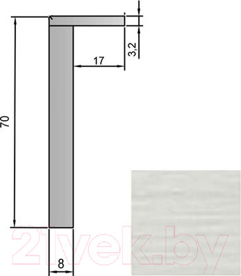 Наличник Stark 70 телескопический (бьянко)