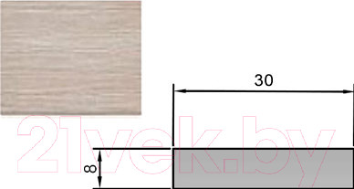 Притворная планка Stark 8х30х2070 (капучино)