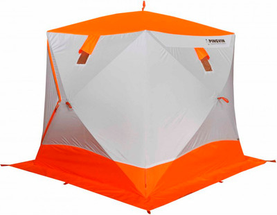 Палатка Пингвин Shelters Призма Премиум Strong 2-слойная 225x215 Композит (белый/оранжевый)