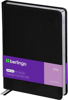 Ежедневник Berlingo  Silver Pristine 2026г А4-В5 / DD6_82401 (184л)