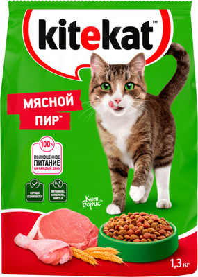 Сухой корм для кошек Kitekat Мясной Пир (1.3кг)