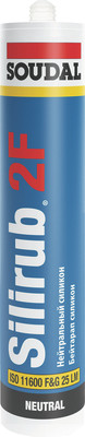 Герметик силиконовый Soudal Silirub 2F (300мл, бесцветный)