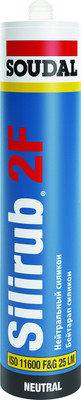 Герметик силиконовый Soudal Silirub 2F (300мл, серый)