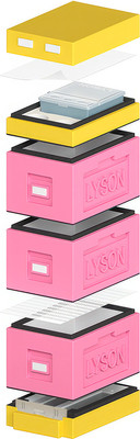 Улей Lyson Рут На 6 Рамок / WDD45 (розовый/желтый)