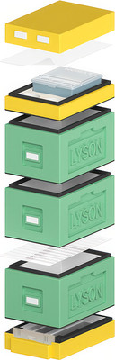 Улей Lyson Рут На 6 Рамок / WDD49 (зеленый/желтый)