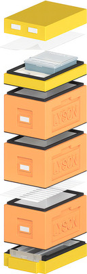 Улей Lyson Рут На 6 Рамок / WDD47 (оранжевый/желтый)