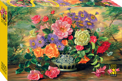 Пазл Step Puzzle Цветы в вазе. Юбилейная коллекция (1000эл)