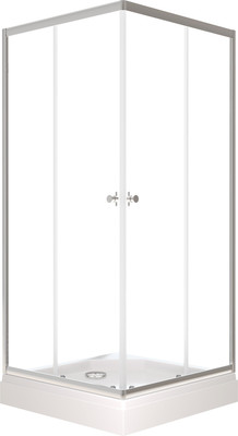 Душевой уголок Saniteco SNT-804 Cube 90х90 с поддоном (хром/прозрачное стекло)