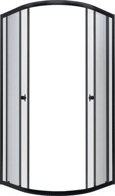 Душевой уголок Saniteco SNT-801 90х90 без поддона (черный/прозрачное стекло)