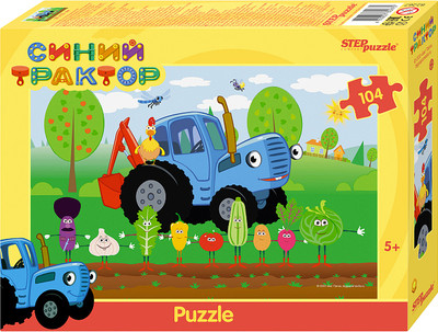 Пазл Step Puzzle Синий трактор (104эл)
