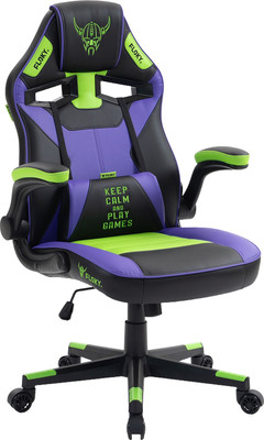 Кресло геймерское Floky Asgard (фиолетовый/зеленый)
