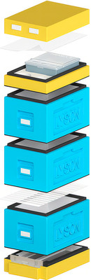 Улей Lyson Рут На 6 Рамок / WDD44 (синий/желтый)