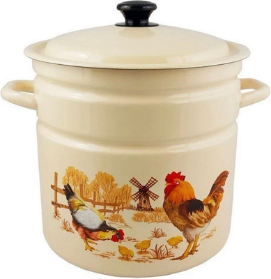 Кастрюля КМЗ Подворье / 41804-242/6-У2 (слоновая кость)