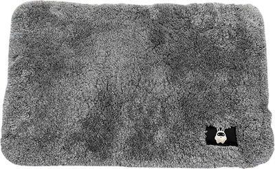 Коврик для ванной ILLU 50x80 / 2310323 (темно-серый с эмблемой)