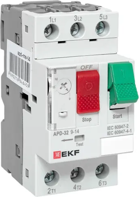 Автоматический выключатель пуска двигателя EKF АПД-32 9-14А / apd-me-14