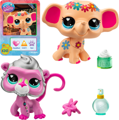 Игровой набор Hasbro Littlest Pet Shop Пара друзей Спа у Слона / 00706_LPS