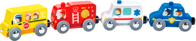 Набор игрушечных автомобилей Hape Едем вместе Службы спасения / E8782_HP
