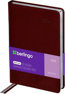 Ежедневник Berlingo Silver Pristine 2026г А5 / DD6_82504 (184л)