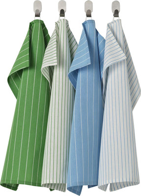 Набор полотенец Ikea Ринниг 506.099.05 (4шт, зеленый/голубой/полоски)