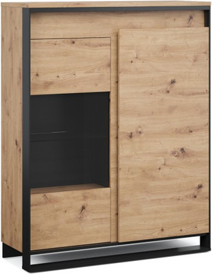 Комод Империал Тринити 1д1в (дуб онтарио/черный)