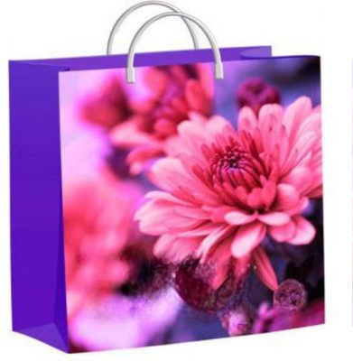 Пакет подарочный ТИКО-Пластик Хризантемы на сиреневом / н00152434