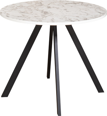 Обеденный стол Древпром М161 Оттис ф900 ДП1-03-01 (оникс/черный матовый)