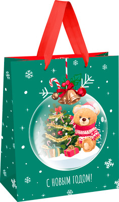 Пакет подарочный Meshu Christmas Bear / MS_66240