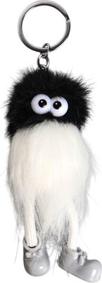 Брелок Sima-Land Пушистик на кольце. Лохматый чудик / 10904378 (черный/белый)