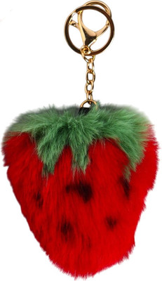 Брелок Sima-Land Пушистик на кольце. Клубника / 10904381 (красный)