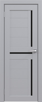 Дверь межкомнатная Юни Амати 18 70x200 (грей/стекло черное)