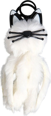 Брелок Sima-Land Пушистик на кольце. Белый кот / 10904373