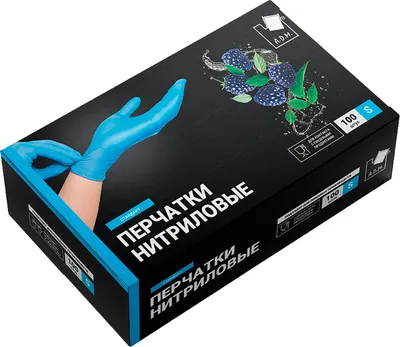 Перчатки одноразовые A.D.M Нитриловые стандарт SEMP001N (S, 100шт, голубой)