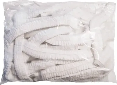 Комплект шапочек одноразовых A.D.M Спанбонд лайт SHP002L (100шт, белый)