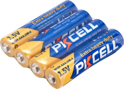 Комплект батареек Pkcell R03P/AAA 1.5V / R03P-4B (4шт)