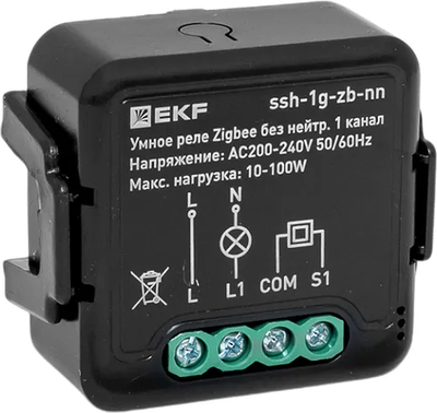 Умное реле EKF Connect Select Zigbee ssh-1g-zb-nn