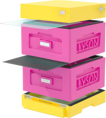 Улей Lyson Рута На 10 Рамок / WR2PY (розовый/желтый)